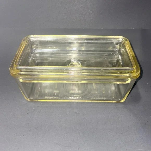 Vintage 1940's Westinghouse Glass Refrigerator Storage Dish w/Lid 9"x5" - Picture 13 of 14